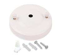 Icole Rosace de plafond vintage en métal, blanc