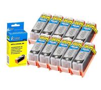 iColor 10 cartouches compatibles Canon PGI-550BK XL - Noir