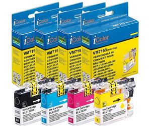 iColor 4 cartouches compatibles Brother LC-123 - CMJN