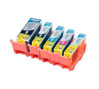 iColor 5 cartouches compatibles Canon PGI-525BK XL et CLI-526 - CMJN