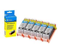 iColor 5 cartouches compatibles Canon PGI-550BK XL - Noir