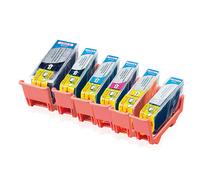 iColor 6 cartouches compatibles Canon PGI-525BK XL et CLI-526 - CMJNG