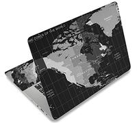 icolor Film de protection autocollant en vinyle pour ordinateur portable 13", 13,3", 14", 15", 15,4", 15,6", 15,6", film de protection autocollant décoratif (carte du monde)