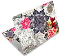 icolor Film de protection autocollant en vinyle pour ordinateur portable 13", 13,3", 14", 15", 15,4", 15,6", 15,6", film de protection autocollant décoratif (fleur de mandala)
