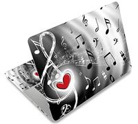 icolor Film de protection autocollant en vinyle pour ordinateur portable 13", 13,3", 14", 15", 15,4", 15,6", 15,6", film de protection autocollant décoratif (cœur rouge)