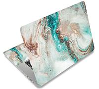 icolor Film de protection autocollant en vinyle pour ordinateur portable 13", 13,3", 14", 15,4", 15,4", 15,6", 15,6", film de protection autocollant décoratif (vert marbré)