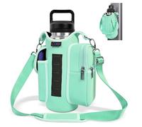 icolor Gymnase Sac magnétique pour Bouteille d'eau avec Poches pour téléphone et Accessoires de Sport pour Homme et Femme,5 aimants - Sac de Sport pour téléphone avec poignée et bandoulière