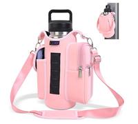 icolor Gymnase Sac magnétique pour Bouteille d'eau avec Poches pour téléphone et Accessoires de Sport pour Homme et Femme,5 aimants - Sac de Sport pour téléphone avec poignée et bandoulière