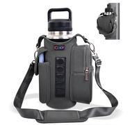 icolor Gymnase Sac magnétique pour Bouteille d'eau avec Poches pour téléphone et Accessoires de Sport pour Homme et Femme,5 aimants - Sac de Sport pour téléphone avec poignée et bandoulière