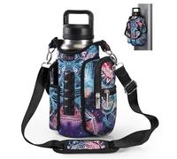 icolor Gymnase Sac magnétique pour Bouteille d'eau avec Poches pour téléphone et Accessoires de Sport pour Homme et Femme,5 aimants - Sac de Sport pour téléphone avec poignée et bandoulière