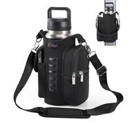 icolor Gymnase Sac magnétique pour Bouteille d'eau avec Poches pour téléphone et Accessoires de Sport pour Homme et Femme,5 aimants - Sac de Sport pour téléphone avec poignée et bandoulière