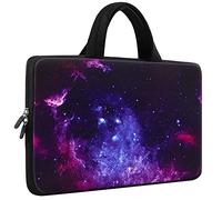 ICOLOR Housse de Transport en néoprène avec poignée pour Ordinateur Portable, Chromebook, Ultrabook, Tablette, chromebook, Enfants, garçons et Filles, Galaxie Bleue