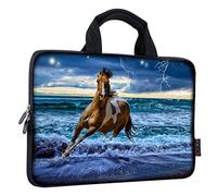 iColor Housse de Transport en néoprène pour Ordinateur Portable Chromebook Ultrabook Tablette Apple MacBook Air Samsung Google Acer HP Dell Lenovo ASUS Horse 11" 11,6" 12,1" 12,1"