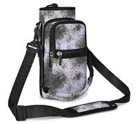 icolor Sac pour bouteille d'eau, sac de transport pour bouteille d'eau, avec bandoulière réglable, porte-bouteille avec poches pour téléphone, porte-bouteille pour hommes et femmes, camouflage, 32oz