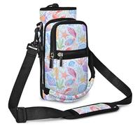 icolor Sac pour bouteille d'eau, sac de transport pour bouteille d'eau, avec bandoulière réglable, porte-bouteille avec poches pour téléphone, porte-bouteille pour hommes et femmes, Seaworld, 32oz