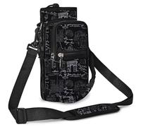 icolor Sac pour bouteille d'eau, sac de transport pour bouteille d'eau, avec bandoulière réglable, porte-bouteille avec poches pour téléphone, porte-bouteille pour hommes et femmes, Triomphearch, 32oz