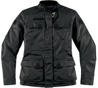 Icon 1001 Akorp, veste en cuir femme XXL Noir Noir