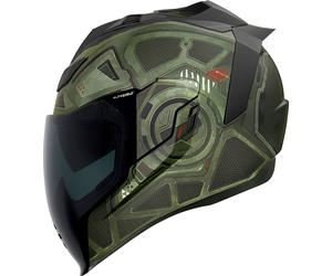 Icon Airflite Blockchain, casque intégral M Mat Vert/Noir Mat Vert/Noir