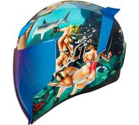 Icon Airflite Pleasuredome 4, casque intégral L Bleu Clair/Vert/Blanc Bleu Clair/Vert/Blanc