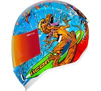 Icon Airform Dino Fury, casque intégral M Bleu Clair/Orange/Rouge Bleu Clair/Orange/Rouge
