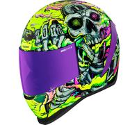 Icon Airform Hippy Dippy Casque, jaune/violet, Taille L (59/60)
