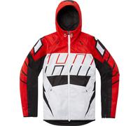 Icon Airform Retro Blouson textile de moto, Blanc/Rouge, Taille S