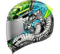 Icon Airframe Pro Outbreak, casque intégral XS Bleu Clair/Vert/Blanc/Gris Bleu Clair/Vert/Blanc/Gris