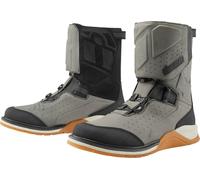 Icon Alcan WP bottes de moto imperméables, Gris/Noir, Taille 43,5