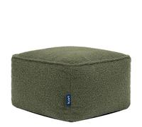 Icon Amara Bouclé Tabouret Pouf avec Remplissage, Vert