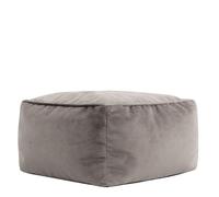 Icon Amara Tabouret Velours, Pouf Repose Pieds avec Remplissage, Tabouret Pouf, Meuble Salon, Decoration Chambre, Gris Ardoise