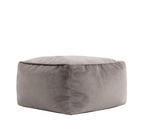 Icon Amara Tabouret Velours, Pouf Repose Pieds avec Remplissage, Tabouret Pouf, Meuble Salon, Decoration Chambre, Gris Ardoise