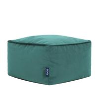Icon Amara Tabouret Velours, Pouf Repose Pieds avec Remplissage, Teal