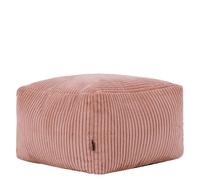 Icon Amara Velours Côtelé Tabouret, Petit Pouf avec Remplissage, Rose