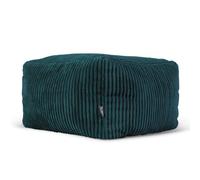 Icon Amara Velours Côtelé Tabouret, Petit Pouf avec Remplissage, Teal