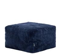 Icon Amara Velours Côtelé Tabouret, Pouf avec Remplissage, Bleu | Fabriqué en Europe, Pouf Poire, Pouf Repose Pieds, Tissu en Velours Côtelé Doux, Tabouret Pouf pour Chambre et Salon