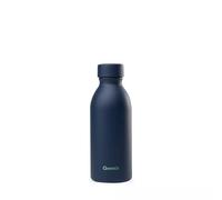 Qwetch - Bouteille Isotherme 500ml Bleu Nuit - ICON - Gourde Design Compacte et Élégante Inox Recyclé - 24h Froid et 12h Chaud - Etanche, Sans BPA