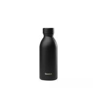 Qwetch - Bouteille Isotherme 500ml Noir - ICON - Gourde Design Compacte et Élégante Inox Recyclé - 24h Froid et 12h Chaud - Etanche, Sans BPA