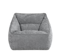 Icon Chenille Natalia Fauteuil Pouf, Gros Pouf avec Remplissage, Gris | Fabriqué en Europe, Pouf Adulte, Pouf Poire, Tissu en Chenille Doux, Fauteuil Confortable pour Salon et Chambre
