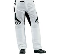 Icon Compound, pantalon en cuir/textile 28 Blanc Blanc