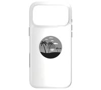 Icon Coucher de Soleil et Plage avec Palmiers Gris Coque pour iPhone 17 Pro Max
