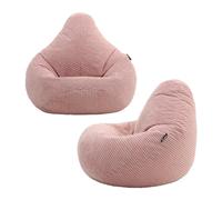 Icon Dalton Lot de 2 poufs Poire pour Enfants, Rose crépuscule avec Rembourrage Inclus, pour Filles et garçons, Chaise pour Enfants, décoration de Salle de Jeux, Accessoires de Chambre à Coucher