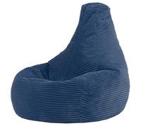 Icon Dalton Pouf Enfant, Velours Côtelé, Pouf Poire avec Remplissage, Chaise Enfant, Fauteuil Chambre, Meuble Chambre, Meuble Salon, Bleu Jeans
