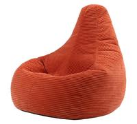 Icon Dalton Pouf Velours Côtelé, Pouf Poire avec Remplissage, Fauteuil Salon Confortable, Fauteuil Chambre, Meuble Salon, Decoration Chambre, Terre Cuite