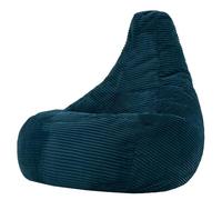 Icon Dalton Pouf XXL Velours Côtelé, Pouf Poire avec Remplissage, Fauteuil Salon Confortable, Fauteuil Chambre, Meuble Salon, Decoration Chambre, Bleu Canard