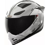 Icon Domain Future Proof Casque, noir-argent, taille S pour homme