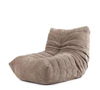 Icon Enzo Chaise de Sol, Tissu Chenille, Gros Pouf avec Remplissage, Fauteuil Pouf, Fauteuil Salon Confortable, Chaise Chambre, Meuble Salon, Beige