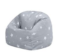 Icon Étoiles Pouf Enfant, Pouf Poire avec Remplissage, Gris