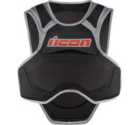 Icon Field Armor Softcore, gilet de protection niveau 1 3XL/4XL Noir/Gris Noir/Gris