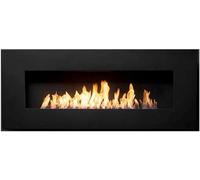 Icon Fires Nero 1450, foyer noir à l'éthanol, 7,7 kW, jusqu'à 9 heures de combustion, brûleur fin