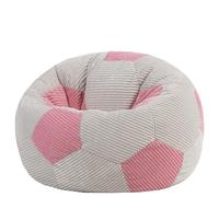 Icon Football Pouf Enfant, Pouf Poire Ado avec Remplissage, Chaise Enfant, Fauteuil Chambre, Meuble Chambre, Meuble Salon, Rose